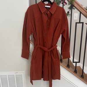 Eloquii Elements Rust Corduroy Dress size14